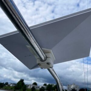 Starlink mini marine mount attaches to boat rail